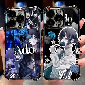 Ado Kyogen X Uta Phone Case Compatible for iPhone 17Air 16Promax 15 14 13 12 11 X XR XSMAX and Samsung S26 S25 S24 S23 S22 Anti-Drop Transparent Soft Back Cover Anime Fans four-corner airbag
