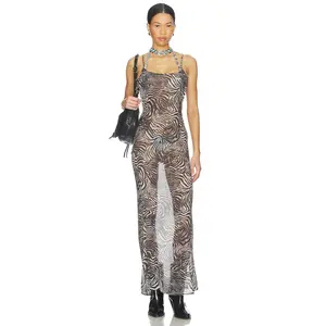 superdown Trysta Maxi Dress in Zebra Print