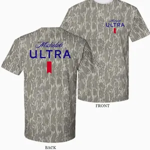 2-Sided Michelob Ultra Bottomland Mens Tee, Aesthetic Hunting Camo Shirt For Men Women, 3D Camouflage T Shirt Size S-5XL