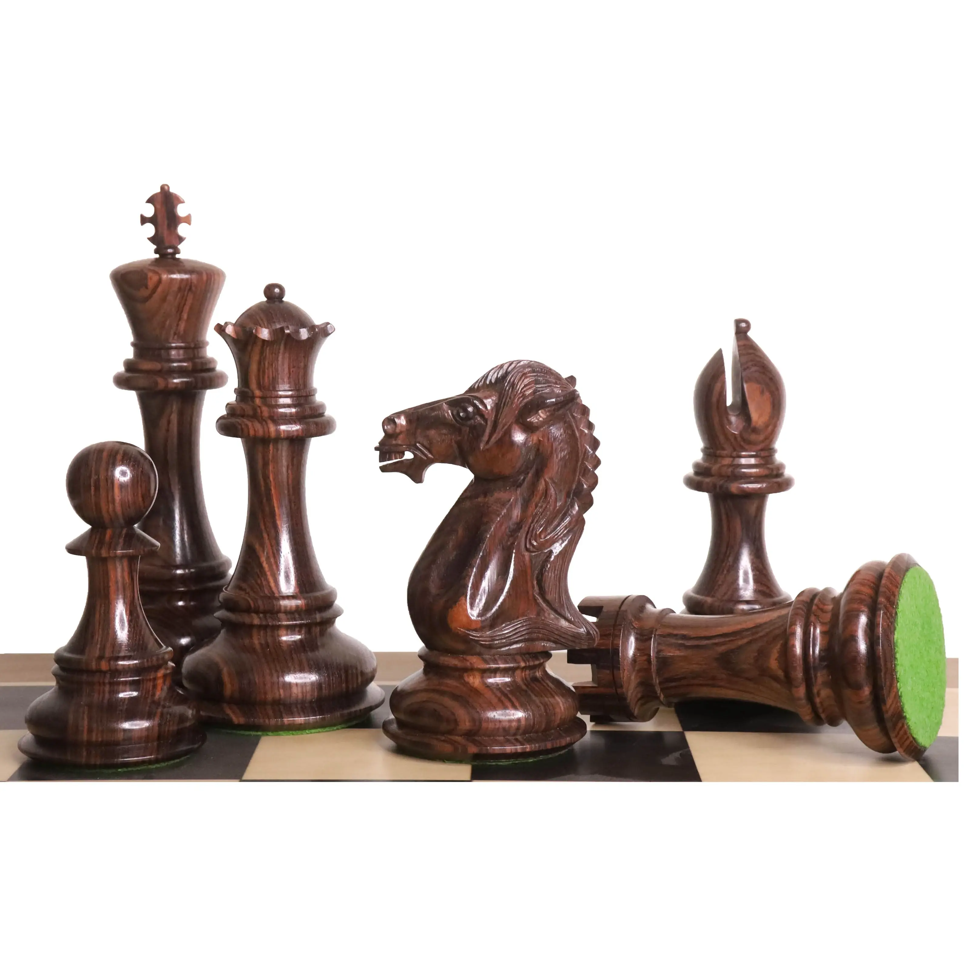 6.1" Mammoth Luxury Staunton Chess Set- Chess Pieces Only - Rosewood - Triple Weight