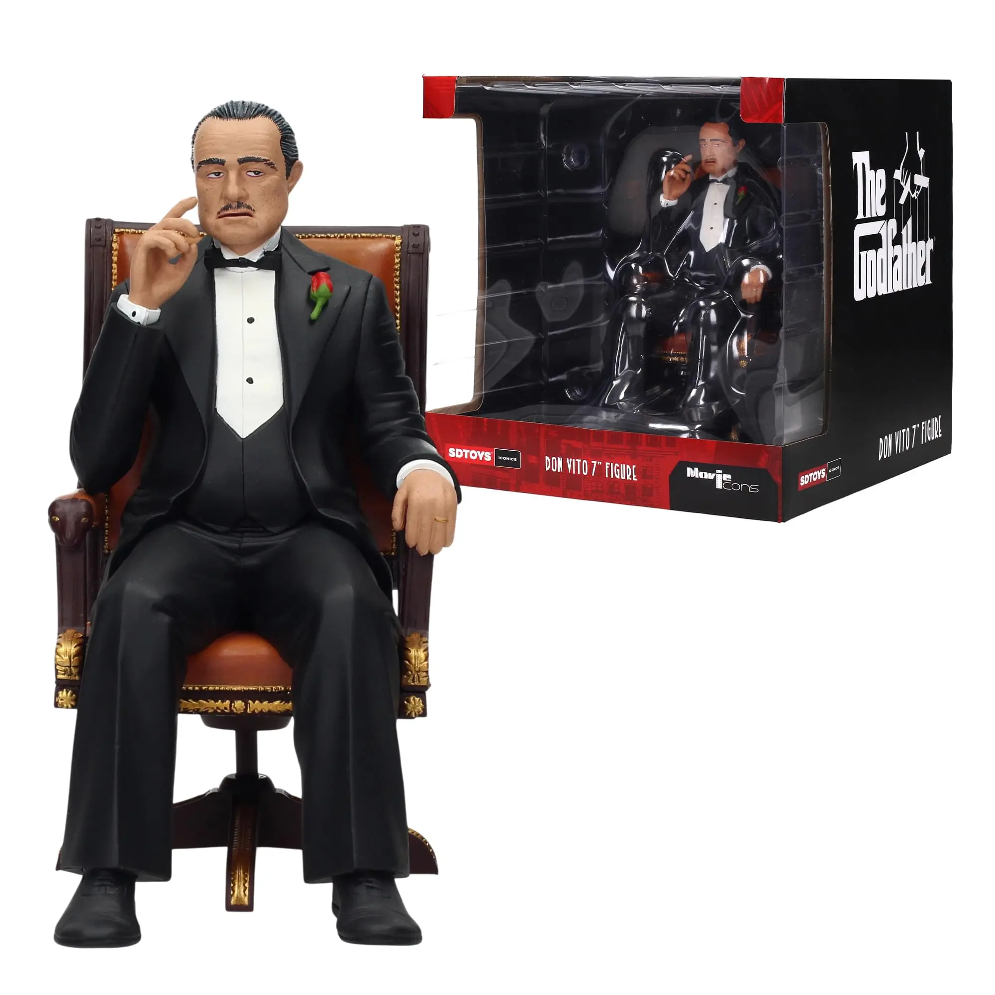 The Godfather 6-Inch Don Vito Corleone Statue, Collectible Figure, Detailed Figure