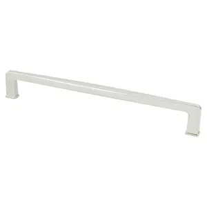 212 MAIN Berenson Subtle Surge Appliance Handle, 224 mm CC, Polished Nickel Finish, Soft Edges, Includes Screw