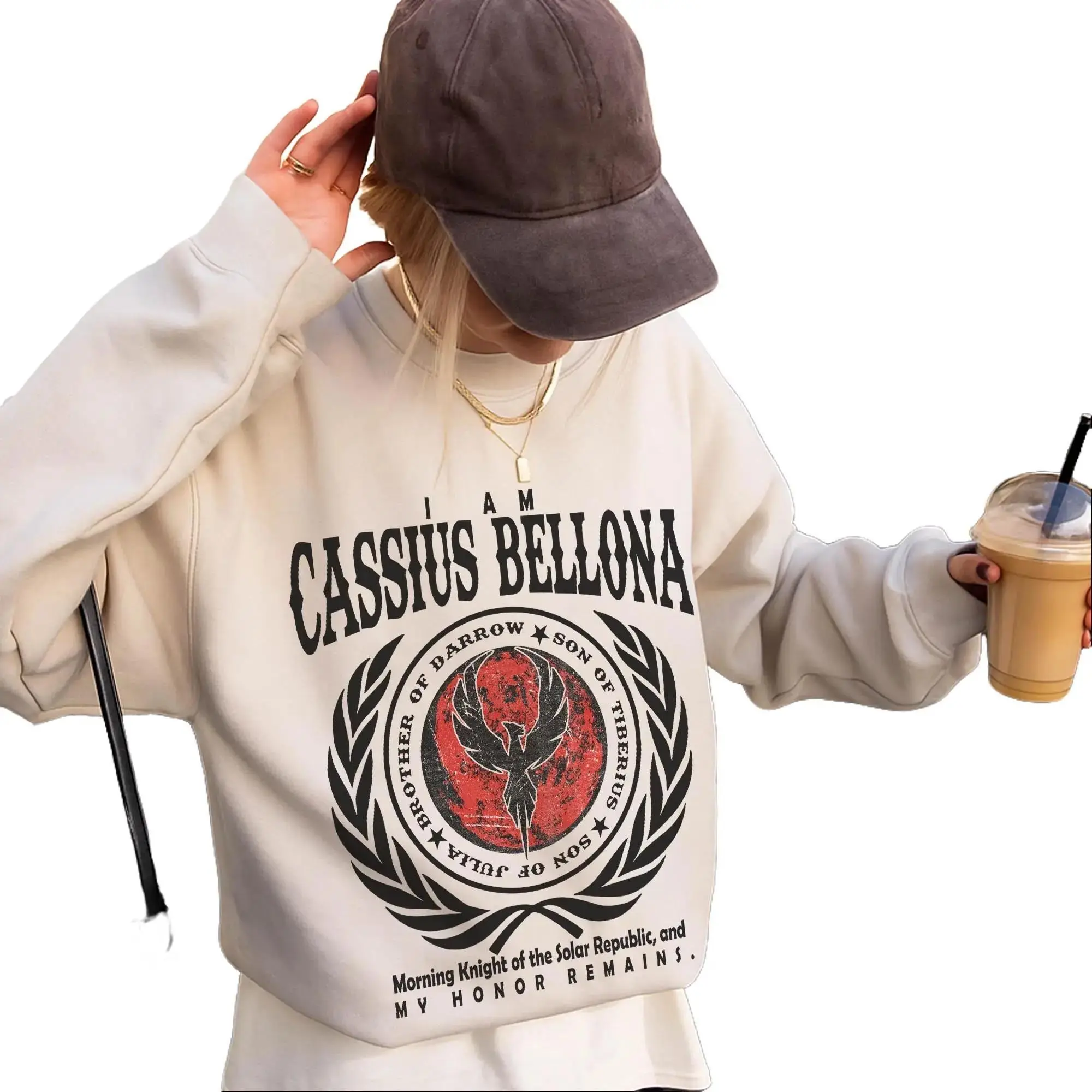 Red Rising Sweatshirt, Cassius Bellona, Bookish Gift, Howler shirt, Cute Bookish Reader Crewneck, Gag Fun, Gift Idea