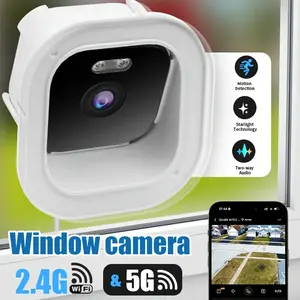 Window Monitor, 2K WiFi 5G Dual-Band Pet Monitoring System, AI Enhanced Color Night Vision, Two-Way Voice Call, Anti-Glare and Reflective, with HDR, Motion Detection