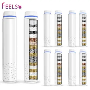 FEELSO 8/4/2 Pack Shower Filter for Handheld Shower Head, 18 Stage Replacement Filters for Hard Water Remove Chlorine and Harmful Substances Bathroom Equipment
