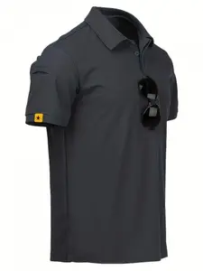 ZITY Men's Polo Shirt Short Sleeve Sports Tactical Tee for Golf & Casual Wear Comfortable Turn-Down Collar Fashionable Daily Attire
