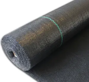 Woven Landscape Fabric 5.8 oz, 4 x 100 ft Weed Fabric Barrier, Double Layer, Garden Fabric Weed Barrier, Weed Control Fabric Ground Cover, Gardening Mat for Garden Beds, Landscaping