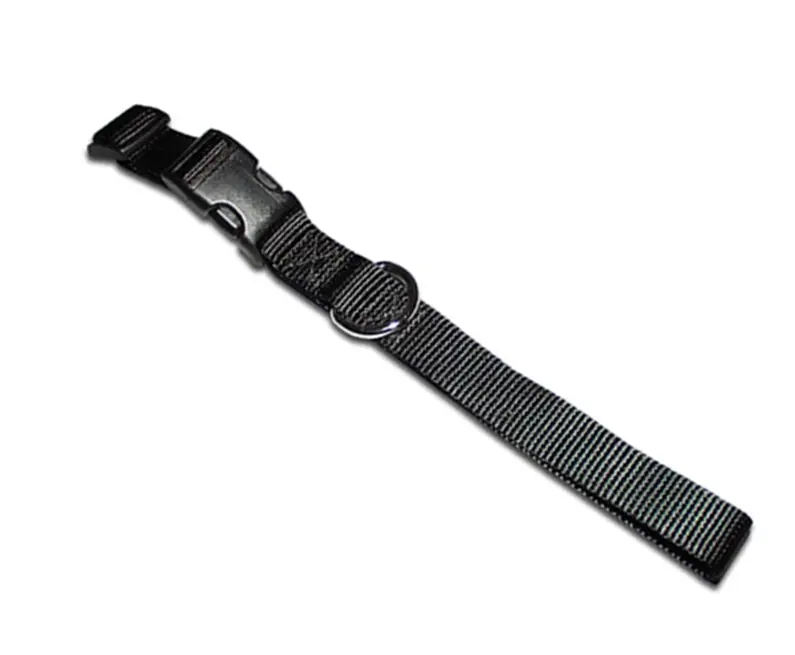 Omni pet lb-col-kwkl-1-bk Omni Pet No.100QKN BK 1in Adjustable Nylon Collar Size 18-26in Black -