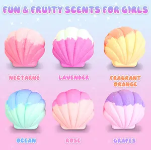 Premium Bath Bomb with Surprise Jewelry Inside – 6 Colorful Bubble Fizzies Fun Christmas Spa Gift for Her spa gift set
