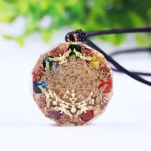 Natural Charm Necklace Orgonite | Ancient Wisdom and EMF Grounding Protection