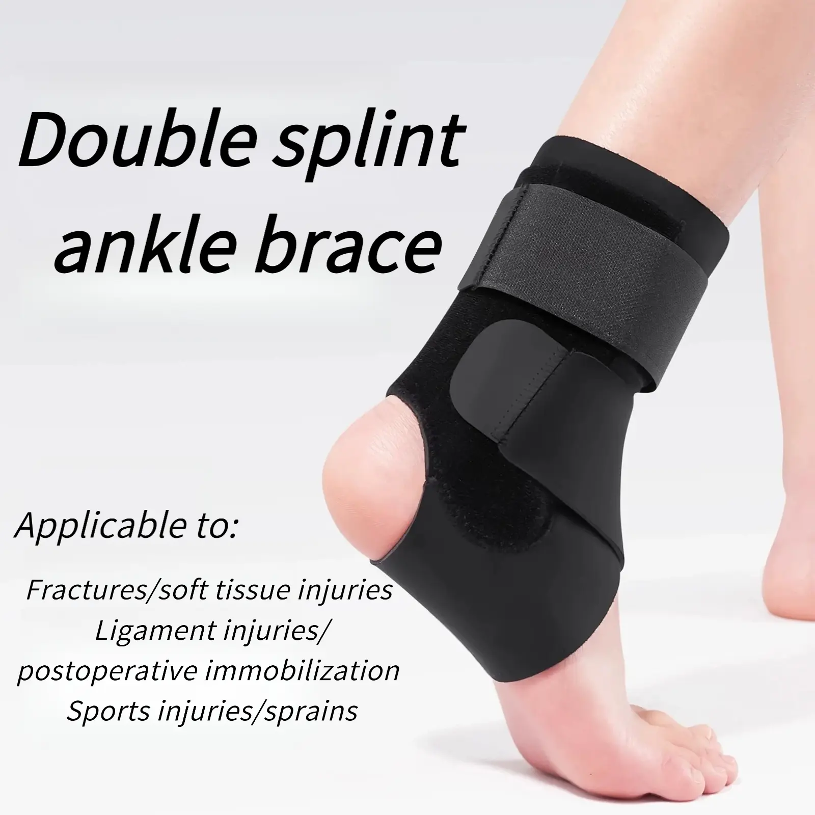 Deluxe Ankle Stabilizer, Adjustable, Black, 1/Pack Deluxe Ankle Stabilizer, Adjustable, Black, 1/Pack