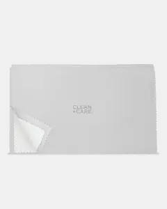 CLEAN+CARE Jewelry + Watch Polishing Cloth for Gold Silver Platinum & More - Removes Tarnish & Discoloration - 100% Cotton Outer Layer for Gleaming Luster