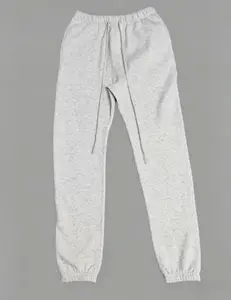 Men's Sweatpants Light Gray Color Joggers Oversized Fit Cuffed Heavyweight Design Athletic Casua Lounge Pants with Pockets, Soft Fleece Home Pants with Drawstring