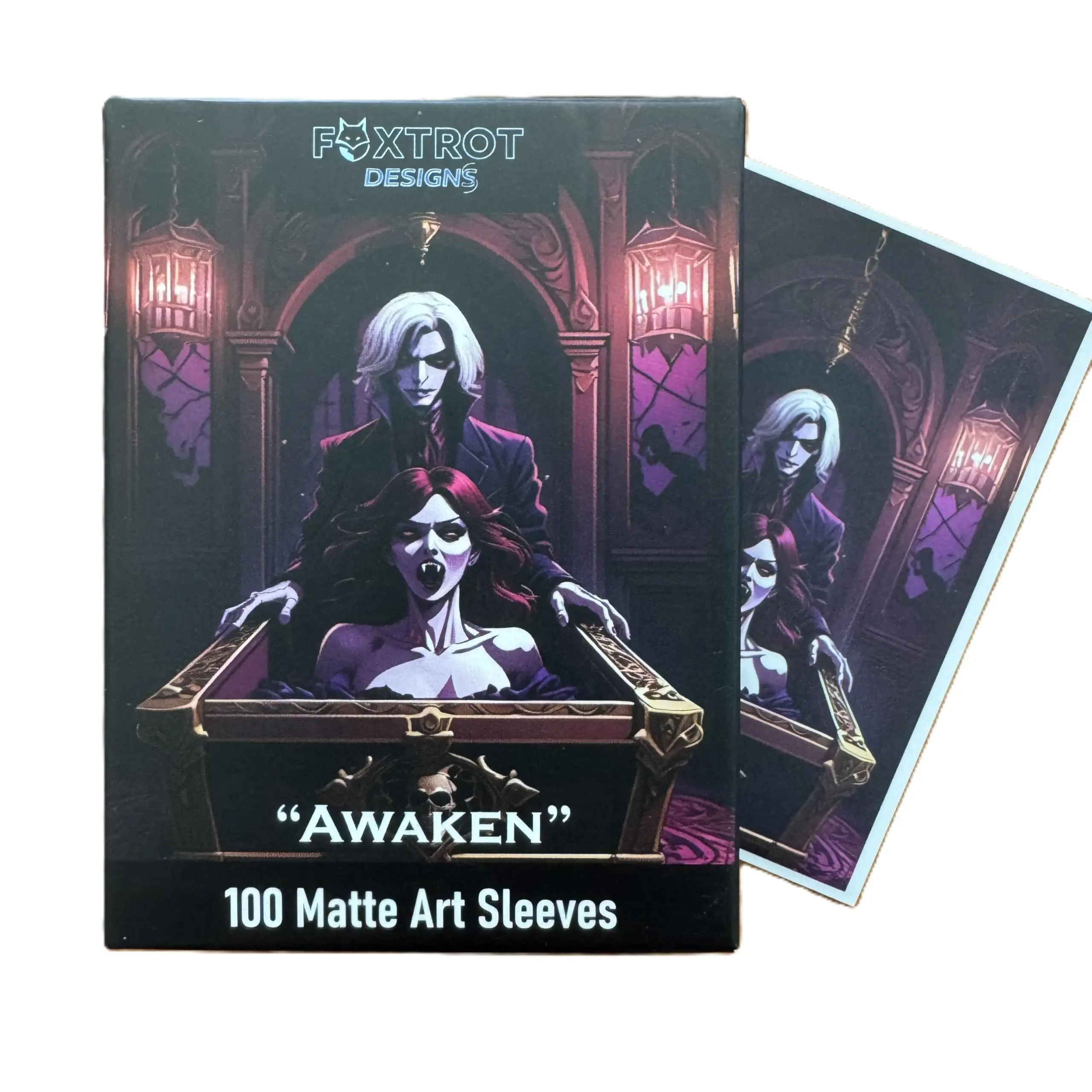 Foxtrot Designs Premium Vampire Art Card Sleeves 100 Ct Matte Texture for Magic Gathering & More