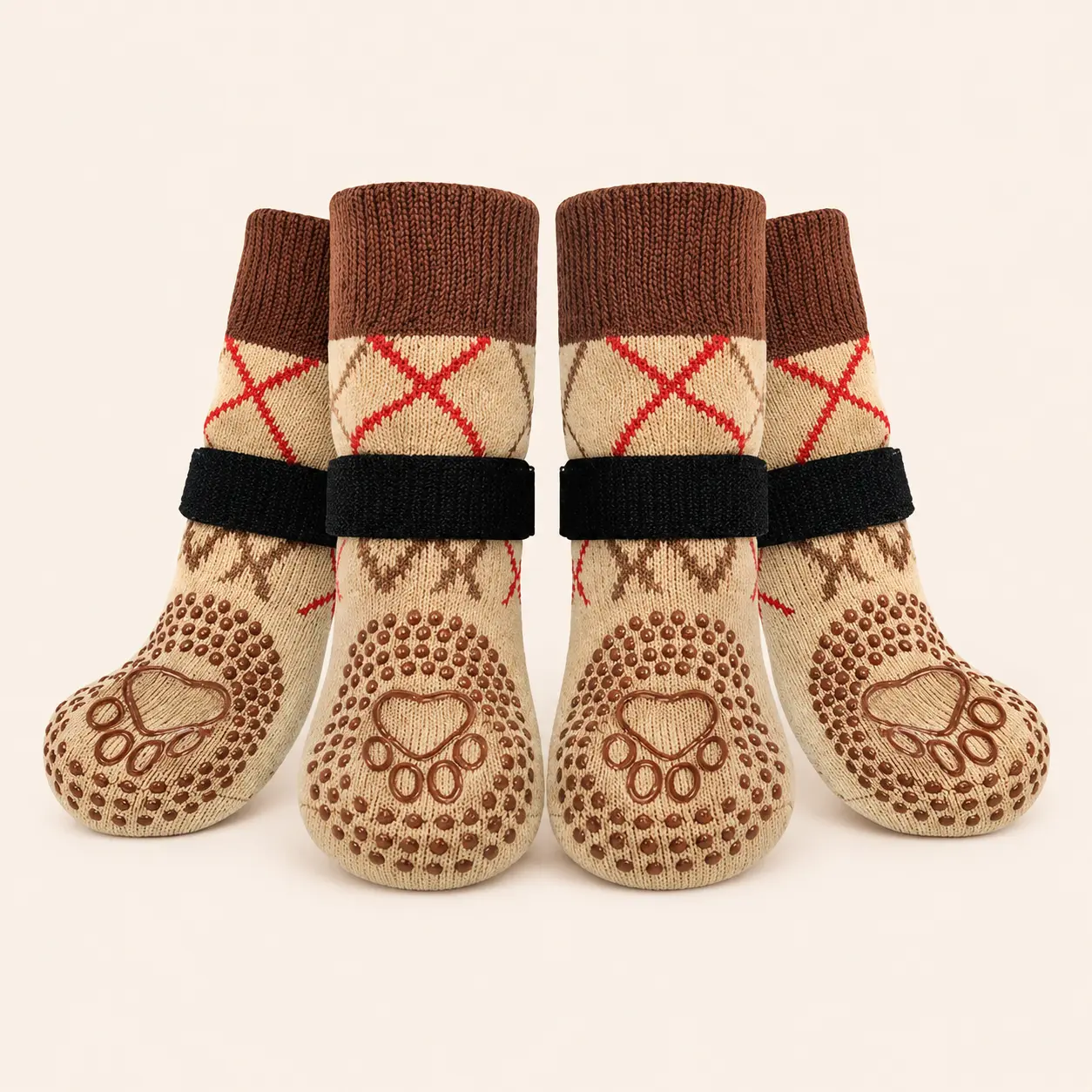 Dog Socks Anti Slip, Non-Slip Pet Socks with Adjustable Straps, Traction Control Paw Protector for Senior Dogs, Hardwood Floors, Indoor Grip Booties, S/M/L/XL