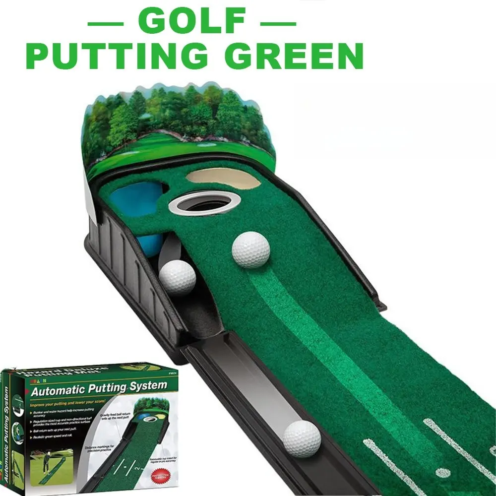 Golf Putting Practice Mat – Golf Putting Green for Putting and Obstacle Practice, Indoor Golf Training Aid for Beginners, Perfect Christmas Gift, Golf Training Tool, Golf Practice Equipment