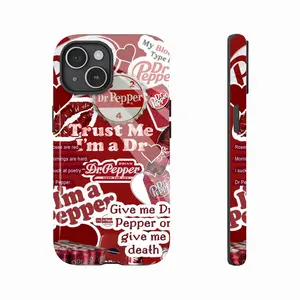 Dr Pepper Trendy Bold Phone Case for Coffee Lovers & Pop Culture Fans - Vibrant Retro Print, Durable Protection, Compatible with iPhone 11/12/13/14/15/16 (Pro Max/Plus)