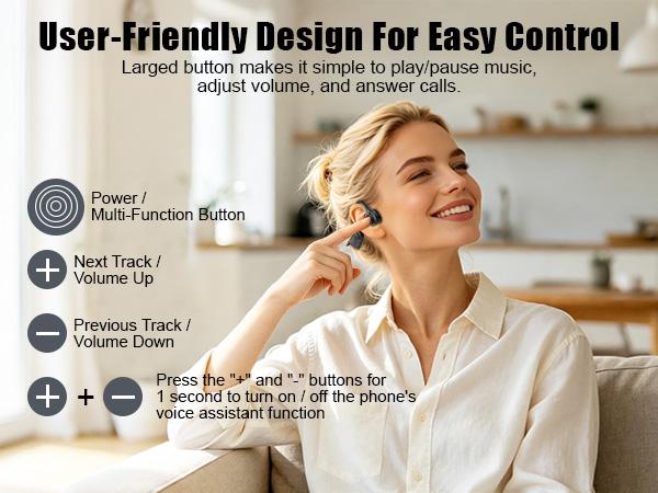 2B2C LK02 Bluetooth Air Conduction Headset with Mic, For Trucker Drivers, Open Ear Wireless Headphones with Bluetooth 5.1/Mute Function/aptX-HD/LL, for Online Meeting/Online Teaching/Office Home Business/Driving Wireless Bt Headset Aluminium Audio Silicon