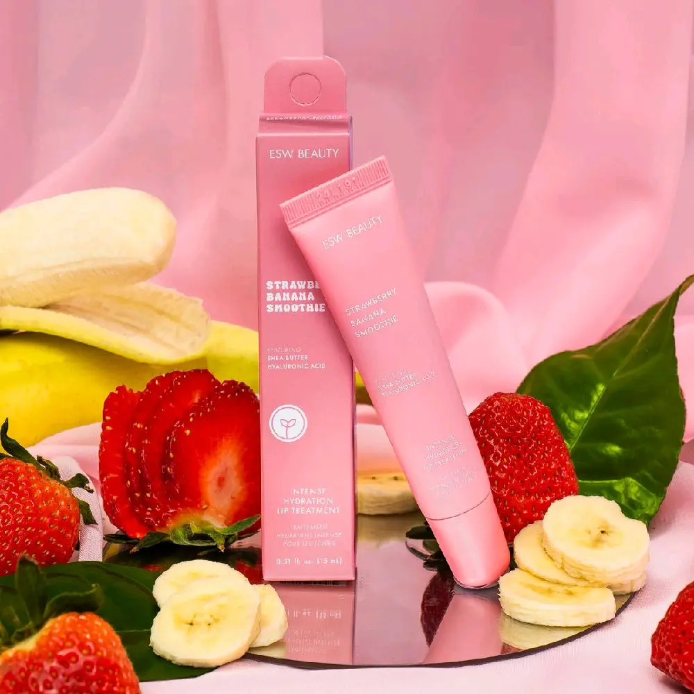 Strawberry Banana Smoothie Intense Hydration Lip Treatment Moisturizing