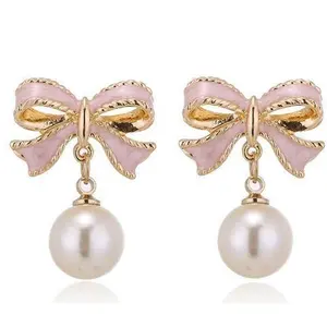 New style s925 silver needle oil drip niche design gentle temperament earrings, internet-famous versatile pearl ear pendants