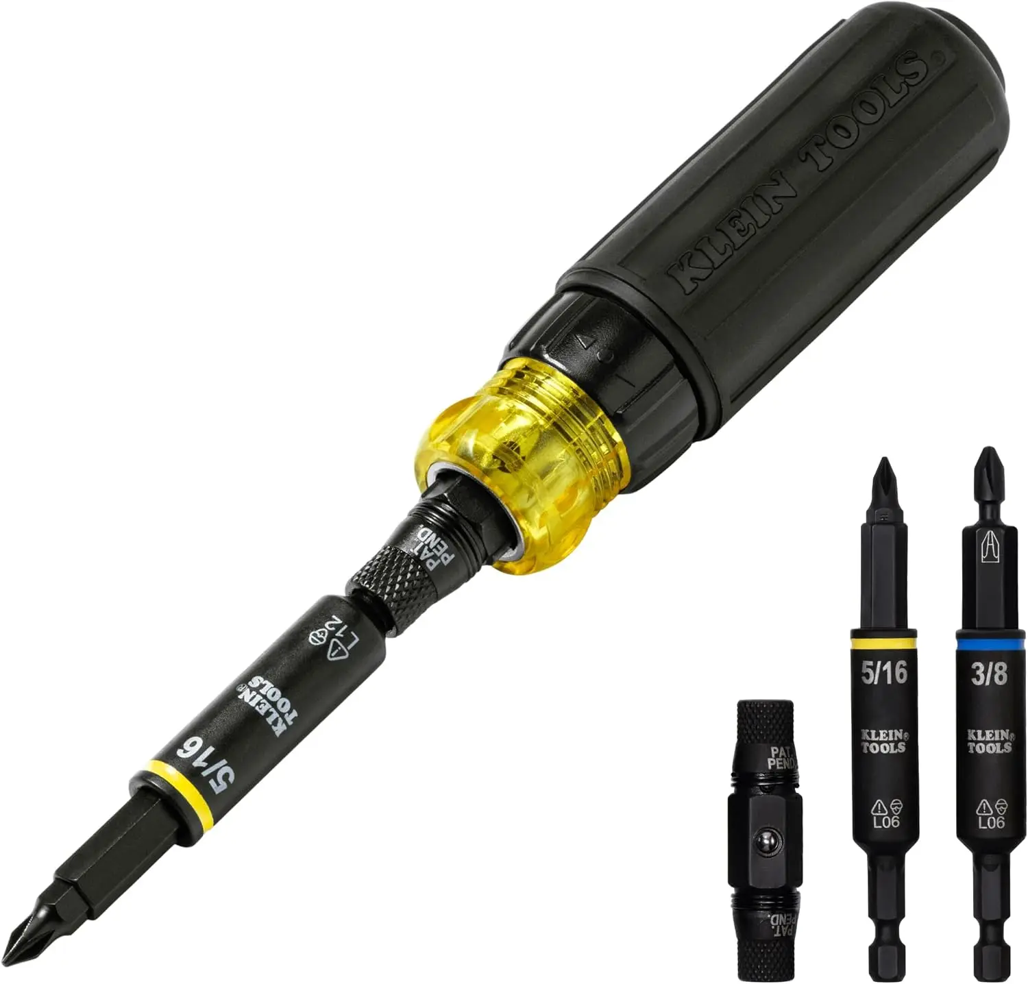 32500HDRT KNECT Ratcheting Screwdriver, Multi-Bit Screwdriver/Nut Driver, Rated 11-in-1 Tool with, Slotted, Square and Torx Tips