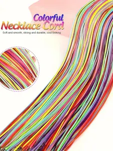 30pcs Multicolor Necklace Chains, 1.5mm Wax Rope for Pendants, 18 Inch Adjustable Jewelry Making Supplies, DIY Bracelets & Charms
