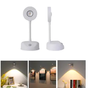 Wireless Picture Light Battery Operated, Painting Light with Motion Sensor and Rotatable Tube, Stepless Dimming Art Display Light for Picture Frame