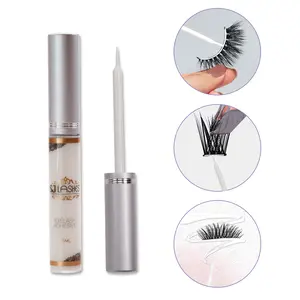 Waterproof Long Lasting Eyelash Glue for Sensitive Eyes Transparent Invisible Hold Quick Dry Formula Gentle Adhesive