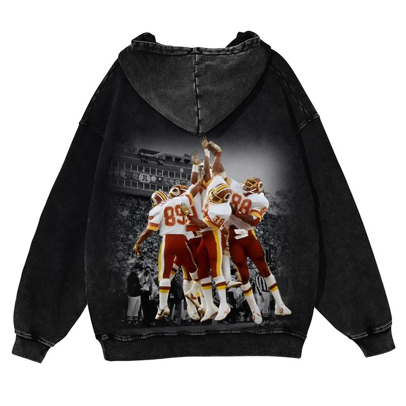 Washington Redskins Casual Washed Hoodie | HTTR Tradition Gear, Gold Pants Identity, Retro Washed Fan Collector