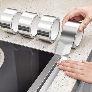 Aluminum Foil Tape Waterproof Oil Proof High Temperature Resistant Kitchen Stove and Sink Gap Sealant Anti Mold Sealing Tape for Bathroom and Home Premium Material Heavy Duty