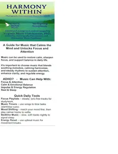 Harmony Within – ADHD Music Guide Card with Free Bonus Bundle