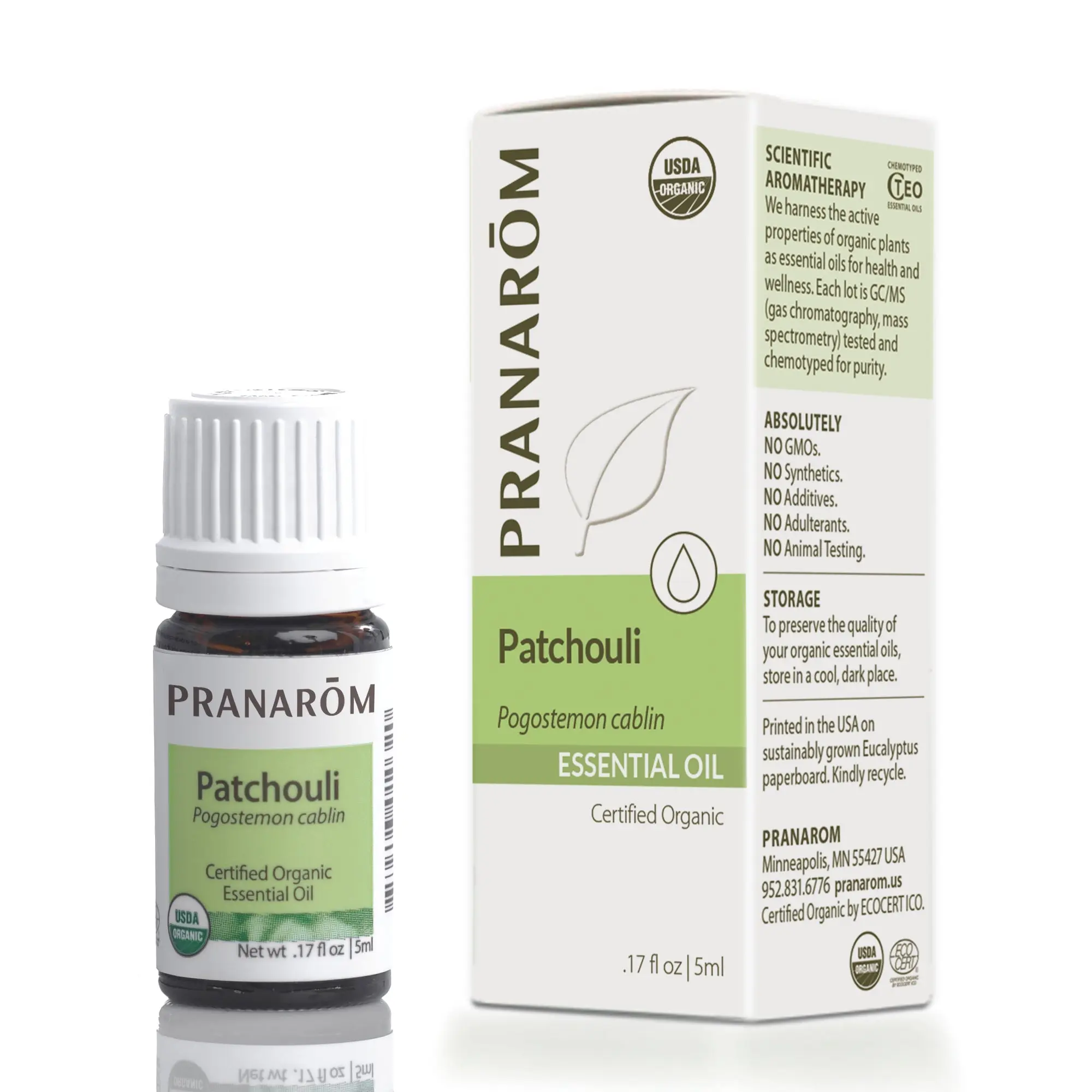 Pranarom Patchouli Essential Oil – Bio | Certified Organic Skincare & Mind Soothing Oil