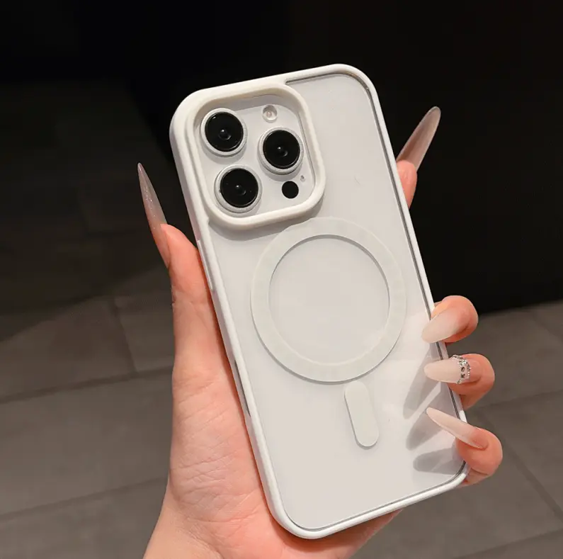 Matte Acrylic Magnetic Wireless Charging Phone Case for Apple iPhone X/XS, XR, XS Max, 11, 12, 13, 14, 15, 16, 17 Series - Hard-Shell Drop-Resistant Cover with Raised Lens Protection, Anti-Slip, Anti-Fingerprint Features