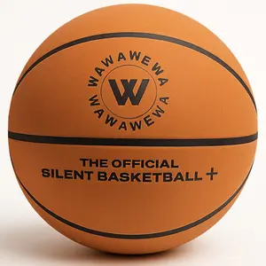 WAWAWEWA The Official Silent Basketball Size 7 (29.5") – Indoor Basketball for Quiet Dribbling – Grooved Airless Indoor Training PU Foam Basket Ball – Real Feel Silent Play for All Ages