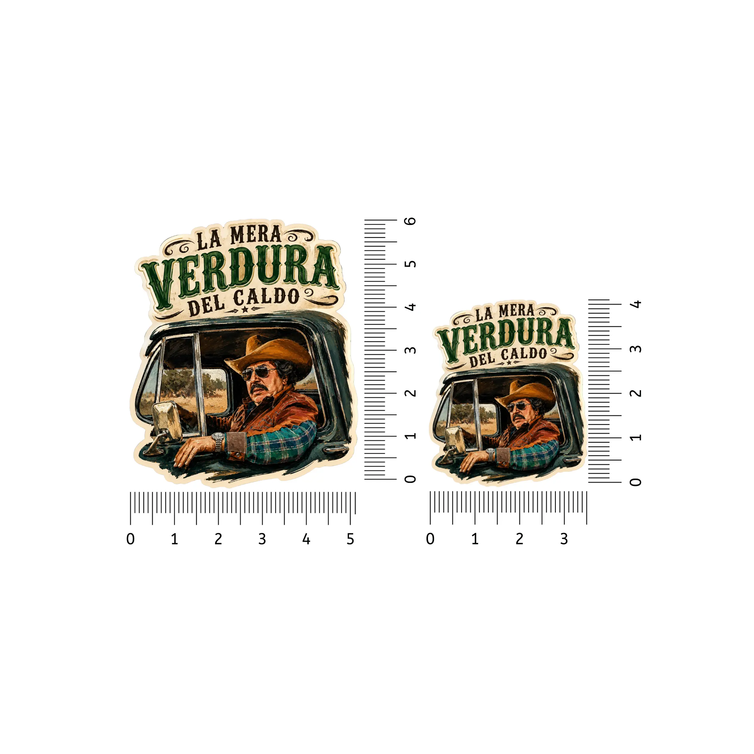 2-Pack UV Waterproof "La Mera Verdura del Caldo" Sticker
