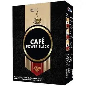 Edmark Cafe Power Black Coffee - 20 Sachets 3.5g, Premium South American Beans, Sugar-Free Instant Mix, Bold & Intense Flavor