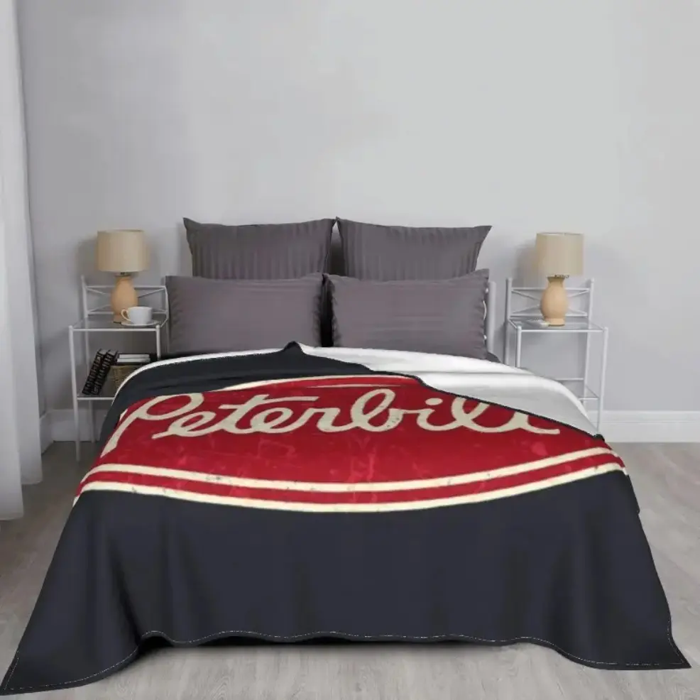Peterbilt Vintage Truck Racing Ultra Soft Flannel Throw Blanket for Men,Baby blankets and adult blankets  Man Cave Decorative Cozy Blanket, Perfect Trucker Gift Idea for Father's Day, Birthday & Holiday birthday gift