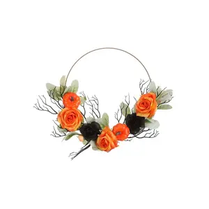 Pumpkin Flower Wreath Decoration