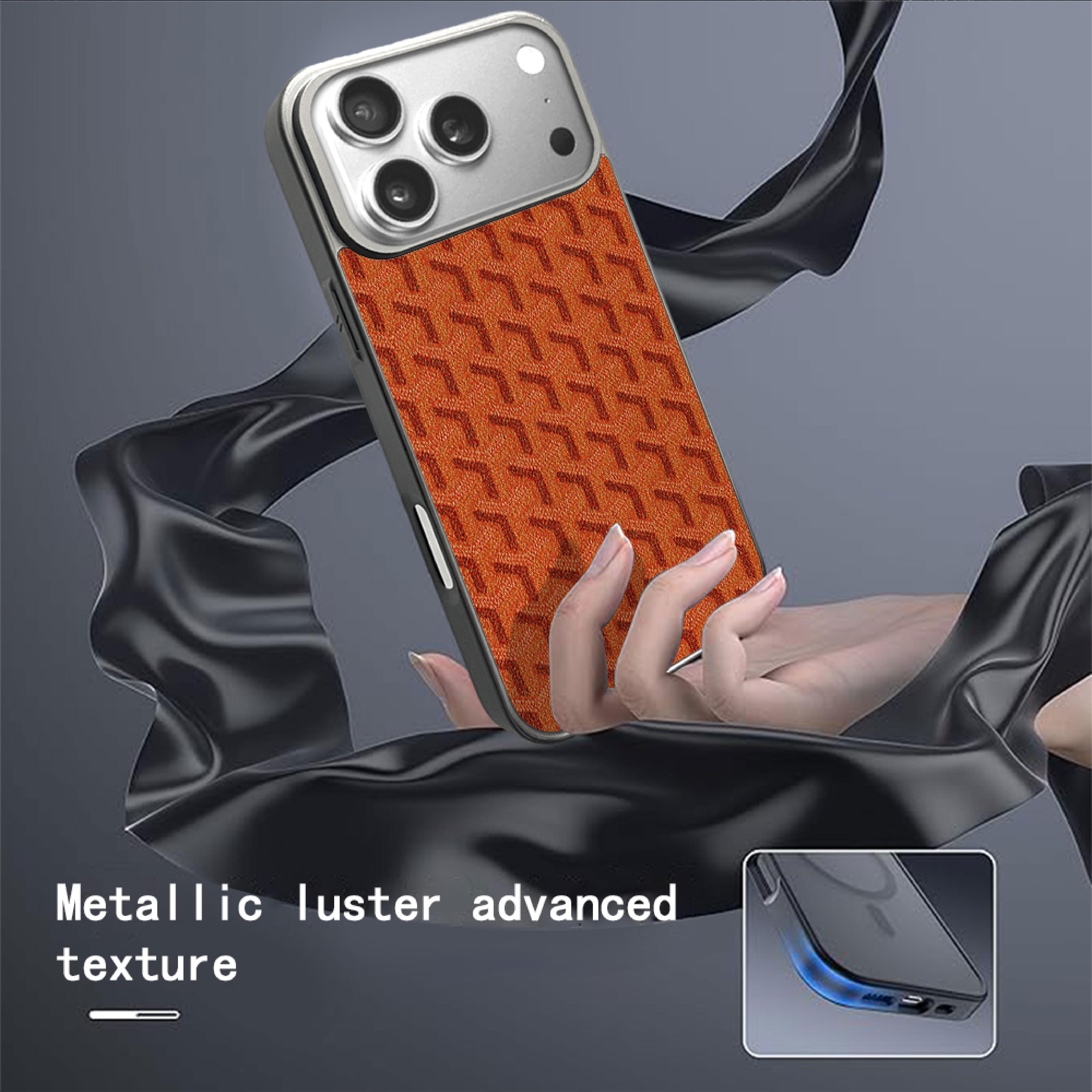 Luxury Plated Designer Case for iPhone 17 16 15 14 Pro Max - Elegant Chevron Pattern, Electroplated Shockproof Protective Cover, High-End Aesthetic Phone Shell for Men Women