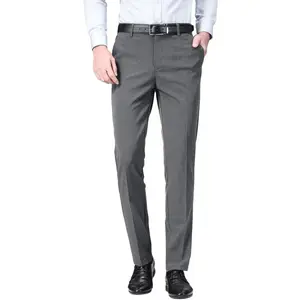 Men’s Slim Fit Dress Pants Flat Front Tapered Dress Pants Stretch Suit Pants for Men