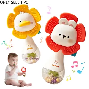 Baby Rattles Teething Toys Sensory Teether for Infants 6-18 Months, Sensory Development with Beads & Grasping Shaker, Perfect Montessori Gift for Newborns