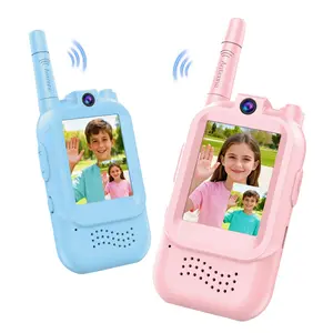 Multifunctional Kids Rechargeable Walkie Talkies, Two Way Radios, 350m Range, Video Call, Photo, Chat, Long Battery Life, Outdoor Parent-Child Toy