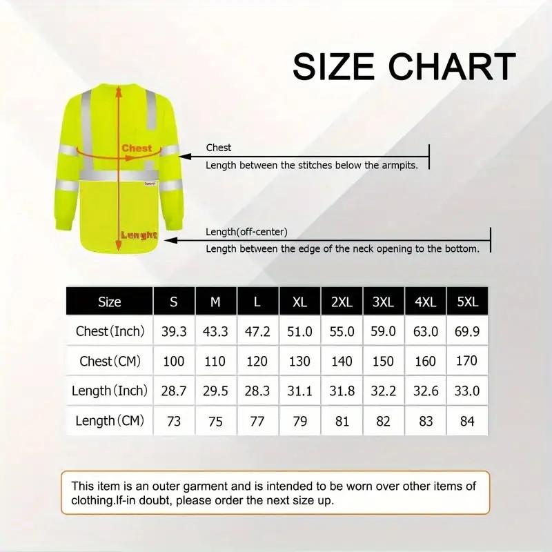 Spring 3/6-Pack Pomerol High Visibility Safety T-Shirts, Men's Long Sleeve Reflective Workwear with Pockets, Breathable and Lightweight, Suitable for Construction, Warehouses, Outdoor Work, Night Fishing - Neon Yellow/Green
