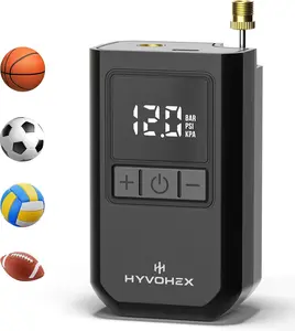 Ball Pump for Sports Balls, Portable Electric Basketball Pump Ultra Fast Inflation, with Digital LED Display Air Pump for Balls, Preset Pressure with Ball Needle for Soccer, Volleyball