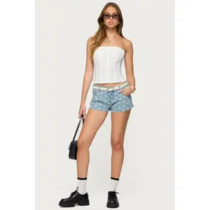 Josie Polka Dot Denim Shorts Josie Polka Dot Denim Shorts