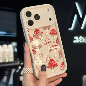 Mushroom Forest Phone Case for iPhone 17 Air 16 15 16e 14 13 12 11 Pro Max Plus X XS Full Body Shockproof Soft Silicone Cover