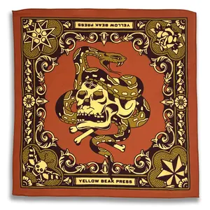 Maroon Skull Bandana