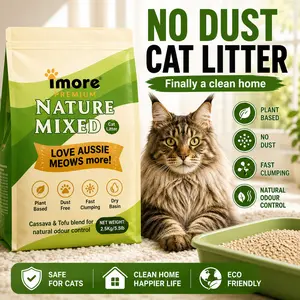 Tofu Cat Litter Cassava Cat Litter Natural Flushable Cat Litter Odor Control Quick Clumping Low Dust Low Tracking Lightweight Kitty Litter for Cats Not for Automatic Litter Boxes