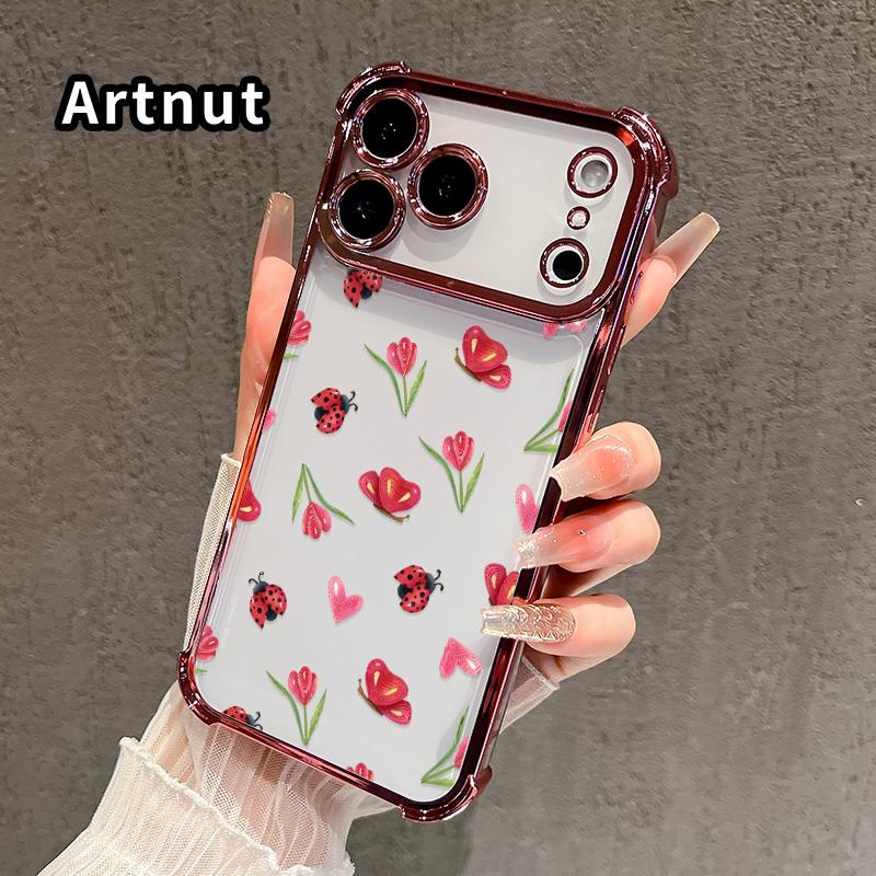 Cute Ladybug Pattern Anti-drop Phone Case for iPhone 17 Air 16E 15 Pro Max 14 Plus 13 12 Promax 11 Durable Total Protective Shockproof Transparent Cover Casing Cute Ladybug Pattern Anti-drop Phone Case for iPhone 17 Air 16E 15 Pro Max 14 Plus 13 12 Promax 11 Durable Total Protective Shockproof Transparent Cover Casing