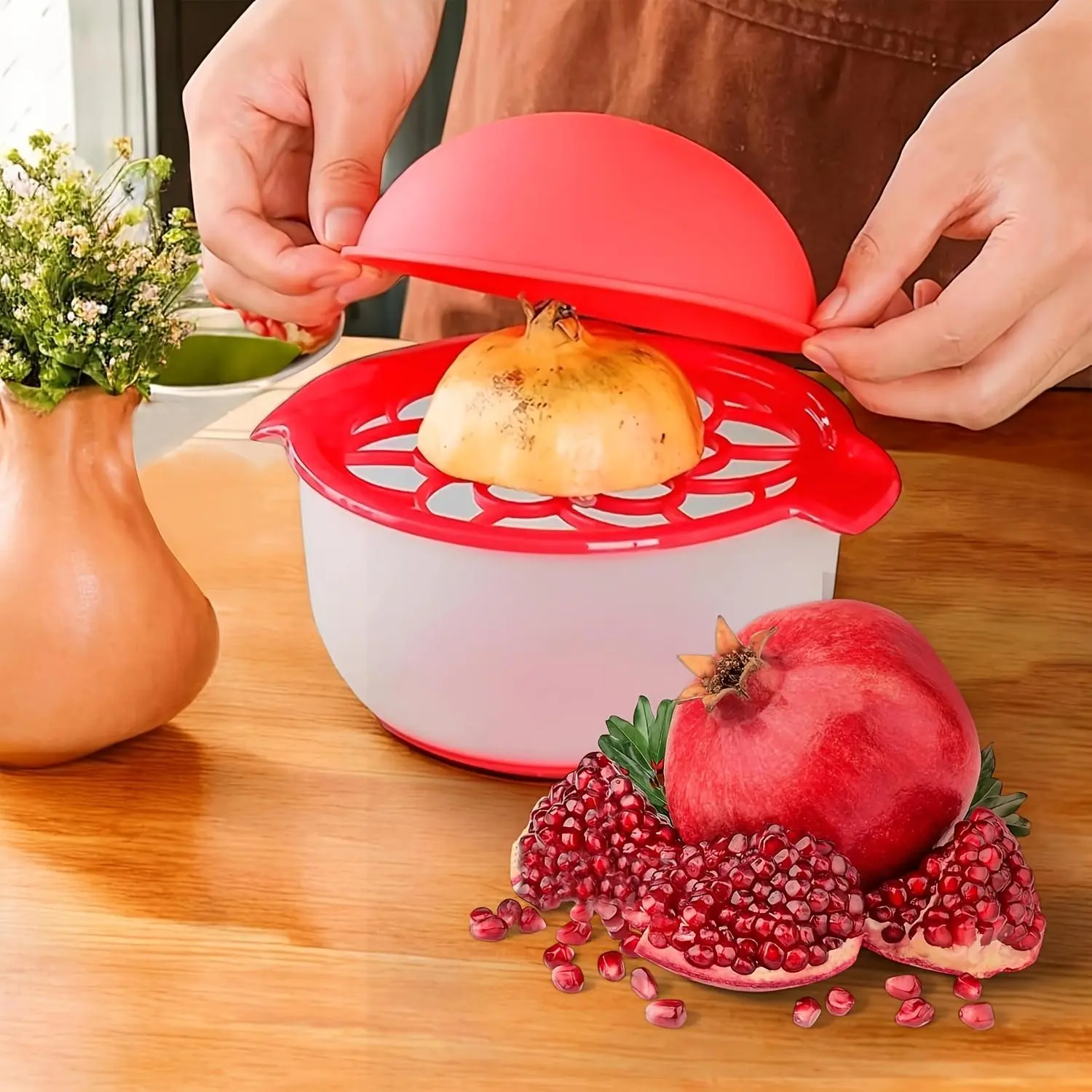 Pomegranate Peeler, Pomegranate Bowl Pomegranate Deseeder Peeling Tool Pomegranate Arils Removal Tool